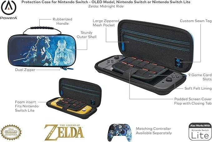 PowerA Wireless Zelda BOTW Controller and Protection Case - NEW -Nintendo Switch - Image 2 of 4