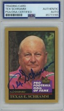 Tex Schramm 1991 ENOR HOF Cowboys PSA/DNA Signed Auto Autographed