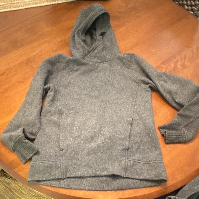Lululemon Women's Gray Pullover Hoodie Size 4 Activewear Long Sleeve Pocket