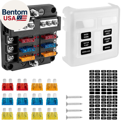 #ad 6 Way Fuse Block 12V Marine Fuse Box with LED Indicator Automotive 6 Circuit B $16.00