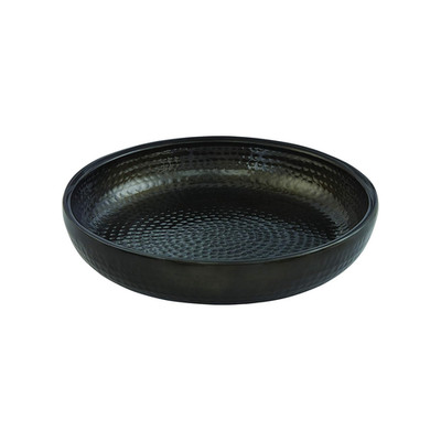 Hammered Aluminum Seafood Tray, Double Wall, Black, 128-Ounce by METALCRAFT