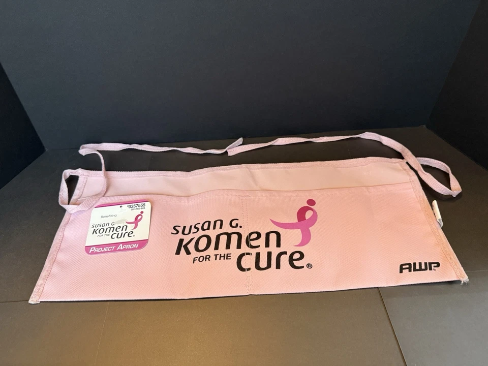 Lot 4 Susan G Komen NWT Pink Tie-On Tool Apron_Cloth Canvas Bag_AWP_Girl Scouts - Image 2 of 4