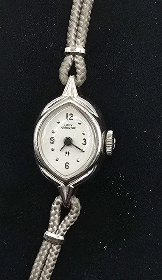 Reloj Hamilton cuerda manual bisel 10KRG para mujer Foto 2 de 4