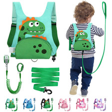 3 in 1 Toddler Harness Leash with Key Lock for Boys Girls  Cute Dinosaur Kids S