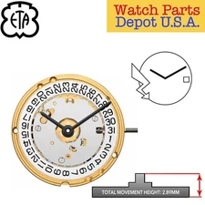 Genuine ETA E61.041 Swiss Made Quartz Movement - NEW!