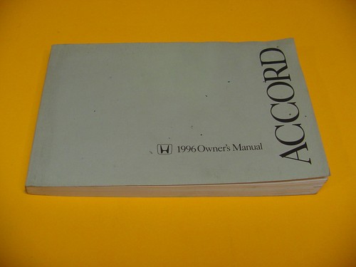 1996 HONDA ACCORD ORIGINAL OWNER'S MANUAL - Nice