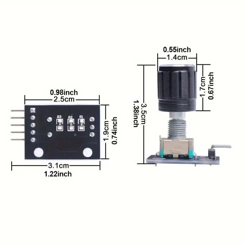360° Rotary Encoder Module KY-040 Brick Sensor Clickable Switch Arduino ARM PIC - Image 3 of 4