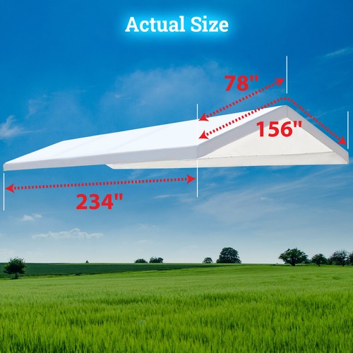 12'x20' Waterproof Carport Replacement Canopy Car Shelter Storage Awning Tent - Picture 3 of 9
