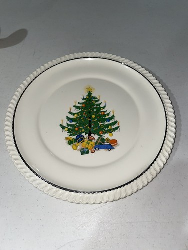 harker pottery company christmas plate 22k Platinum - Picture 2 of 6