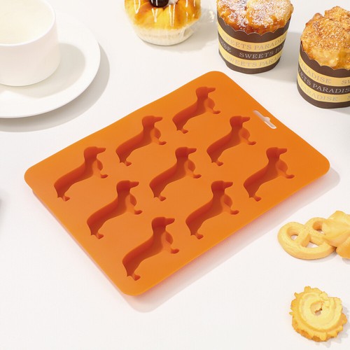 Easy Use Reusable Funny Creative Dog Shaped Silicone Ice Cube Tray Ice Molds - Picture 10 of 12