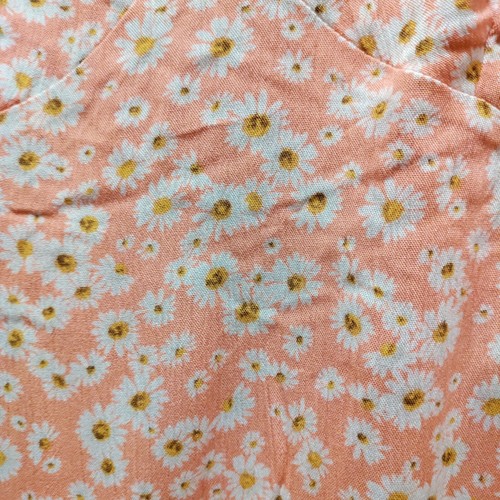 Hurley Damen Kleid Sonne Sommer Blumen Gänseblümchen Pfirsich Fit Flare Knielang Medium - Bild 3 von 8