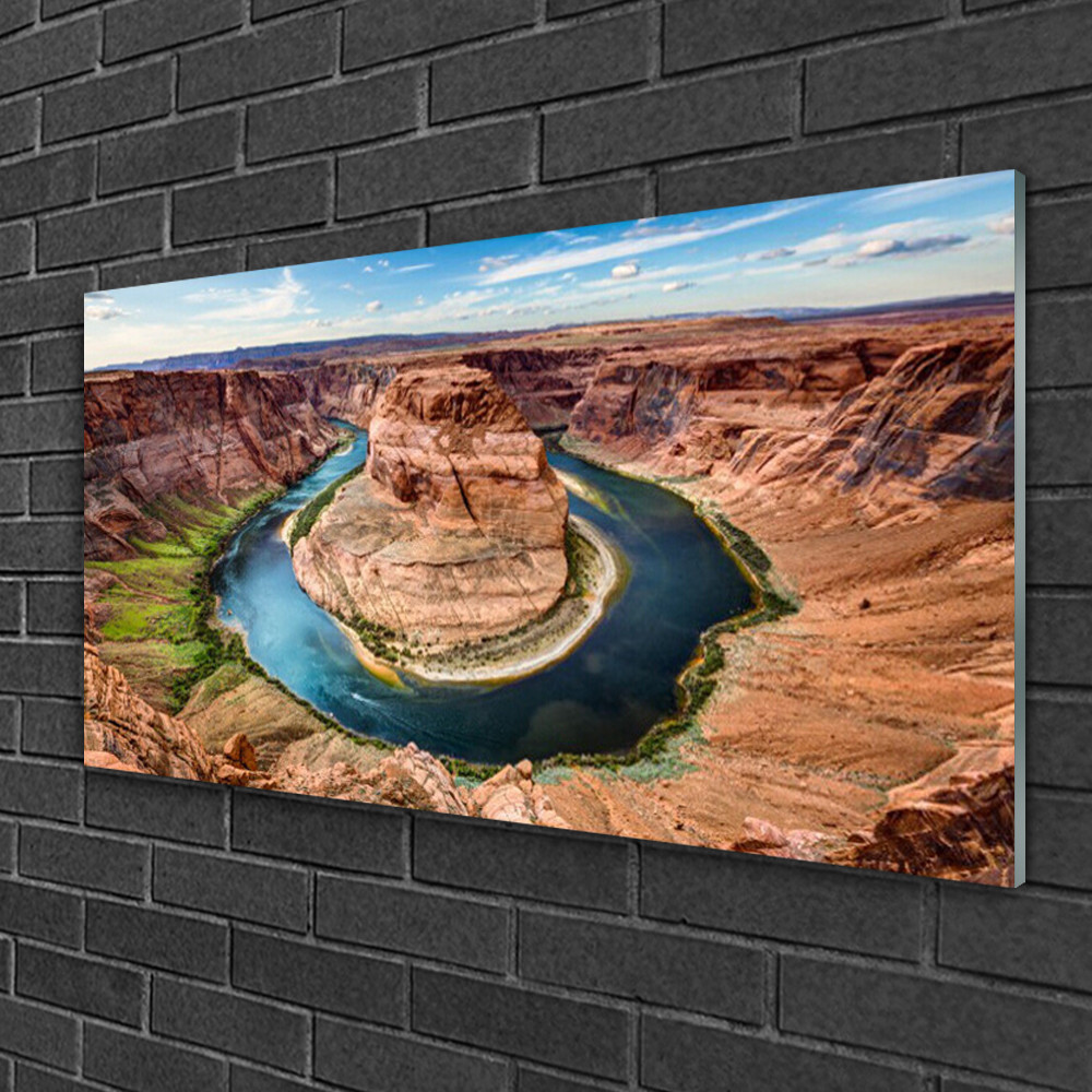 Tableau sur verre Grand Canyon de qualite premium 100x50 cm avec finition brillante Tulup