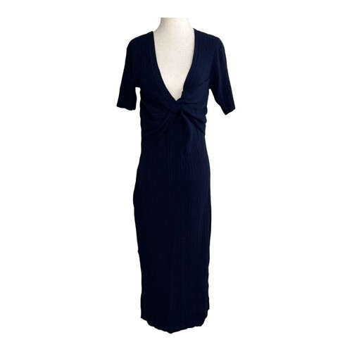 FRAME Twist Front Knit Ribbed Midi Sweater Dress - Bild 3 von 7