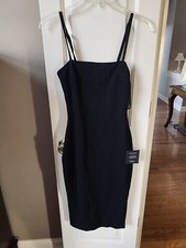Lulu's Strappy Bodycon Black Dress Size Small NWT