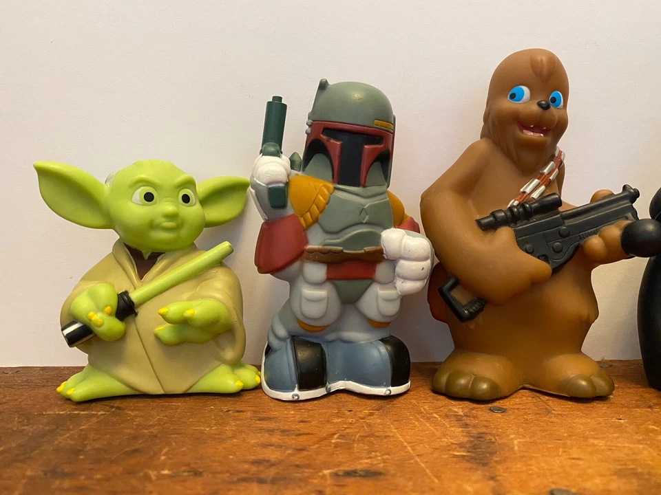 Figuras de vinilo Star Wars 2008 Lucas Film/Disney • Lote de 7 • Juego de juguetes de agua de baño Foto 3 de 4