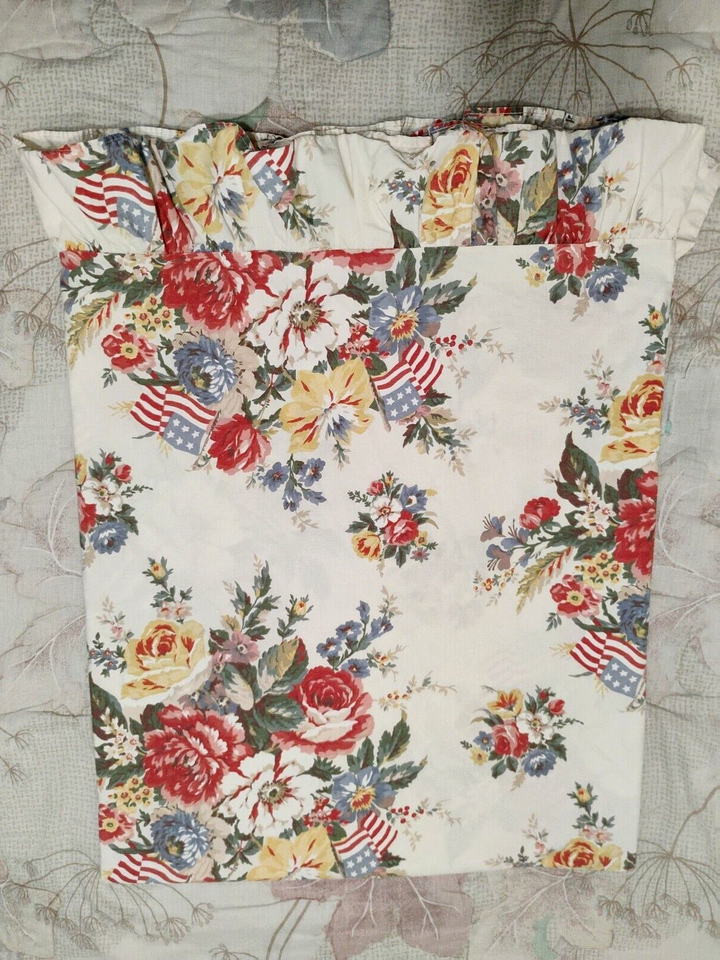 Queen Flat Bed Sheet Vintage Retired Ralph Lauren Dylans Grove