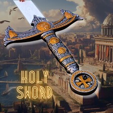 Espada Sagrada Caballeros Templarios Hecha a Mano - Espada Medieval Histórica, Regalo para Él