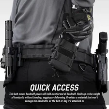 Open-Top Hing Handcuff Holster Pouch Fit Asp / Law Enforcement Chain Cuff Holder