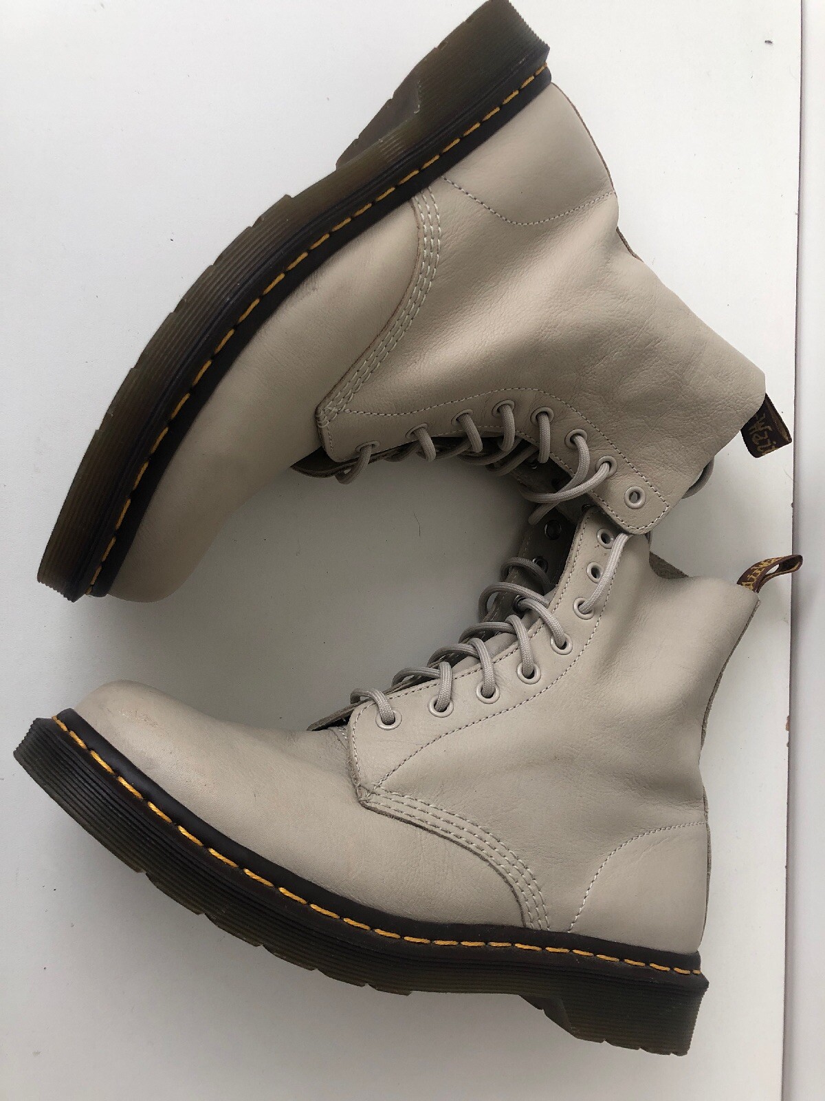 Women’s Soft Leather Rare Beige Dr Martens Pascal Boots Uk9 EU43 Doc Boots DMs image 9