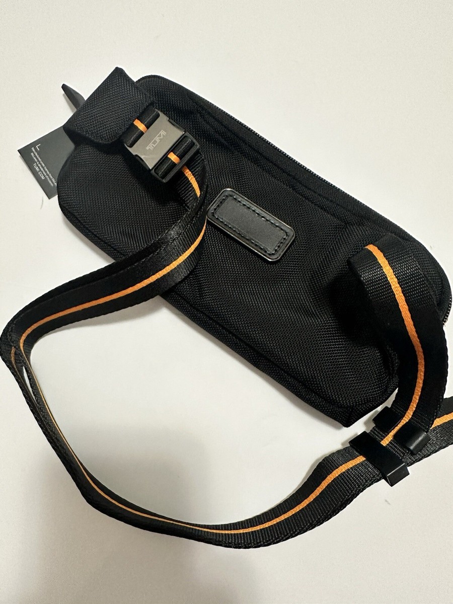 TUMI MCLAREN Brox Slim Utility Pouch Black Waist Pack Sling Bag