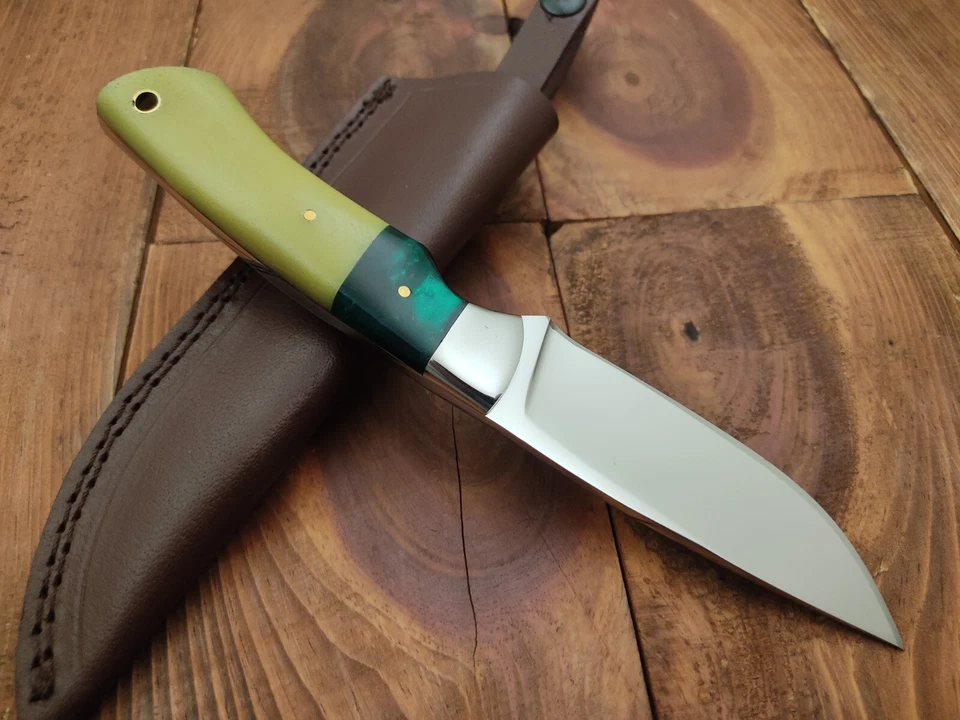 Custom Handmade Full Tang 12c27 Stainless Steel Fixed Blade Camp Hunting Knife - Image 3 of 4