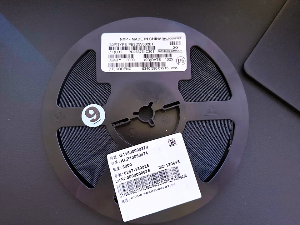 3000 piezas matriz de diodos TVS bidireccional doble PESD5V0S2BT NXP 5V 12A 130W SOT-23 Foto 2 de 4