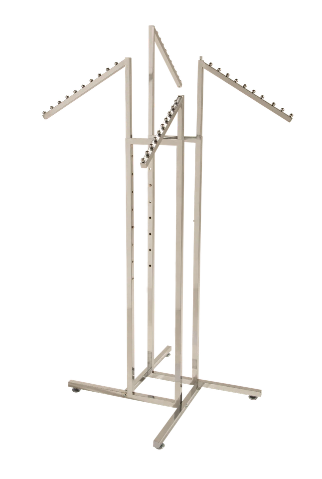 THE SHOPFITTING SHOP 4-Way Incliné Vêtements Rail Vêtement Rack Mode Chute Présentation Magasin Neuf