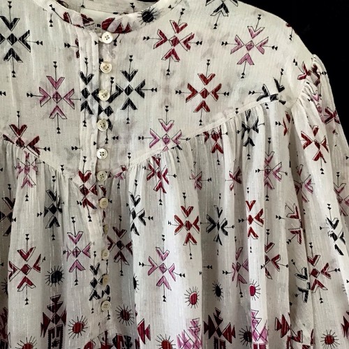 Isabel Marant Etoile Ivory Bishop Sleeve Tunic Top Sz Eur 40 or Large New - Picture 4 of 4