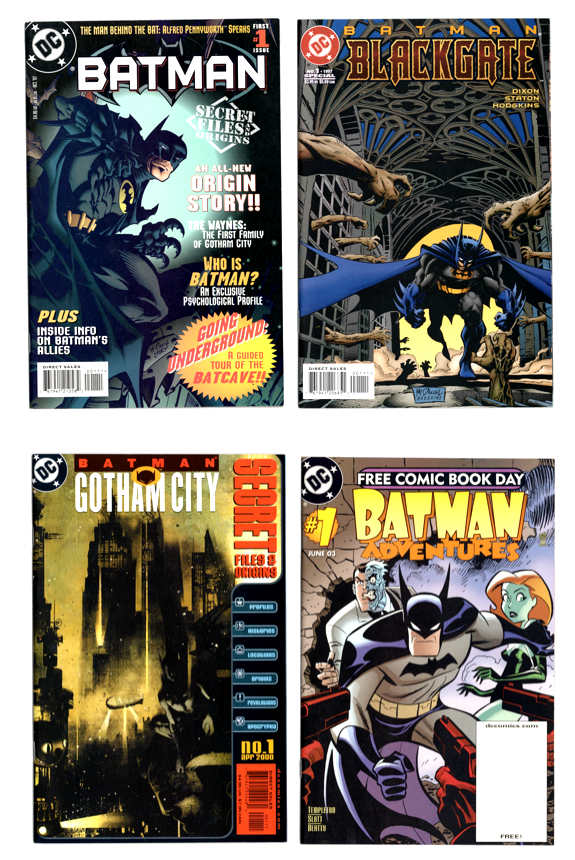 BATMAN #1 NM+ 4 ISSUES LOT: SECRET FILES & ORIGINS, BLACKGATE