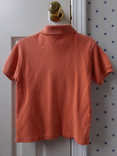 LACOSTE POLO Shirt SEE Size 6 May Fit 4/5 Cotton Mesh Orange Boys Girls $55 VTG - Picture 13 of 15