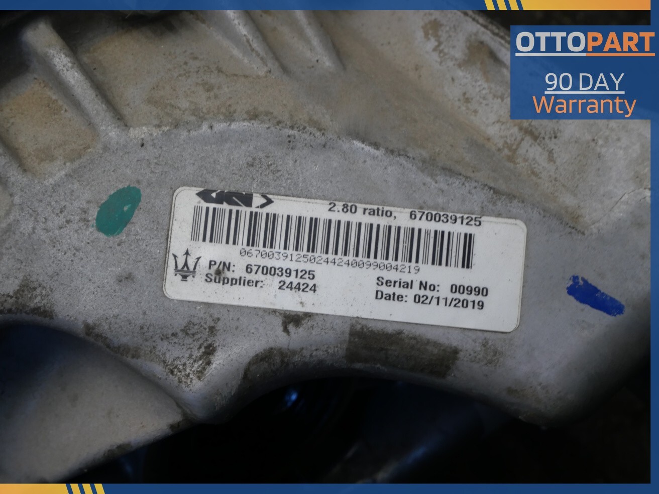 2014-2017 MASERATI GHIBLI S RWD Rear Carrier Assembly 2.80 Ratio OEM 670039125