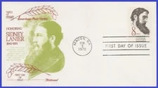 USA6 #1446 U/A FLEETWOOD FDC   Sidney Lanier