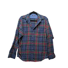 Izod Men Flannel Shirt Small Winter Button-Down Pocket Casual Plaid