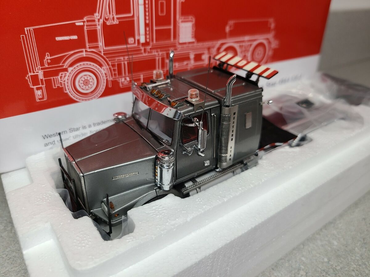 Western Star 4964 SX-1 6x4 Truck Ballast Box Silver WSI 1:50 Scale #04-1041 New Western Star 4964 SX-1 6x4 Truck Ballast Box Silver WSI 1:50 Scale #04-1041 New