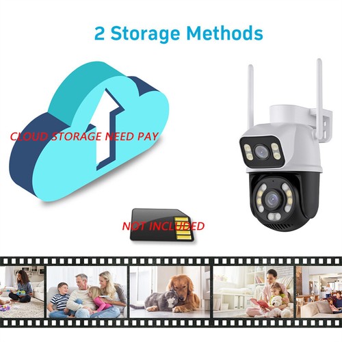 ICSEE Dual Lens 8MP Security Camera Wireless WiFi IP PTZ Home Outdoor Waterproof - Picture 14 of 16