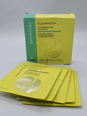  PATCHOLOGY FLASHPATCH ILLUMINATING EYE GELS 5 PACK/ 5 PAIRS NEW IN BOX