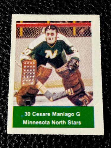 1974-75 Loblaws NHL Hockey Stickers #30 Cesare Maniago - North Stars (A)