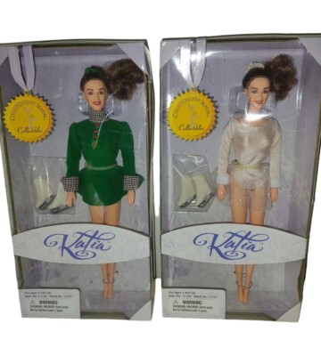 2 Ekaterina Katia Gordeeva Championship Skating  Collectible Doll Vintage 1997