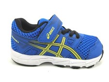 ASICS Kid's Size 6 Contend 5 TS Running Shoes 1014A046 Blue/Lemon Spark