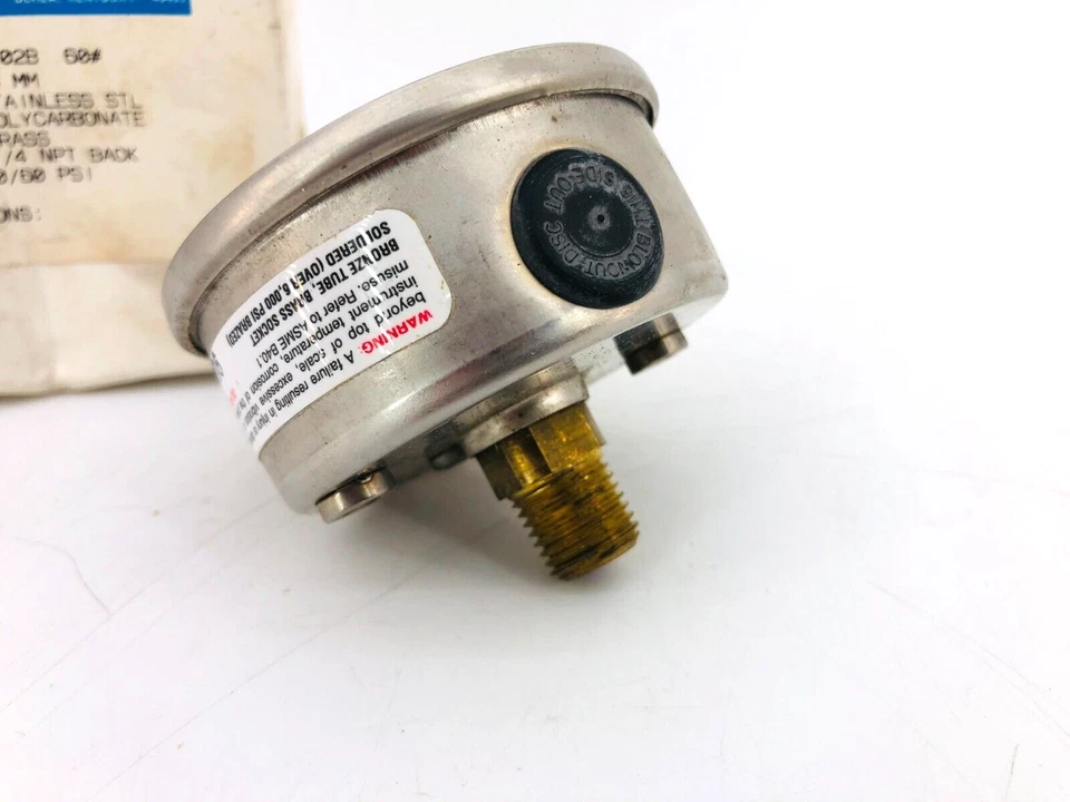 New Ashcroft 63-1008A-02B-60 Pressure Gauge 63mm 1/4 NPT 0-60 Psi - Image 4 of 4