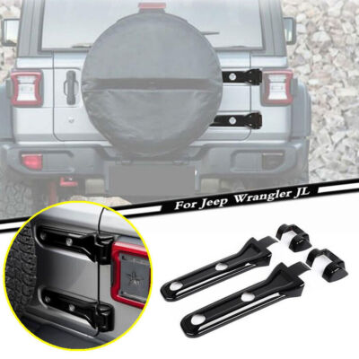 For 2018-21 Jeep Wrangler JL ABS Black Rear Door Tailgate Hinge Cover Trim 4PCS