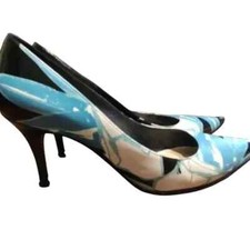 CHRISTIAN DIOR  Patent leather blue black whi...
