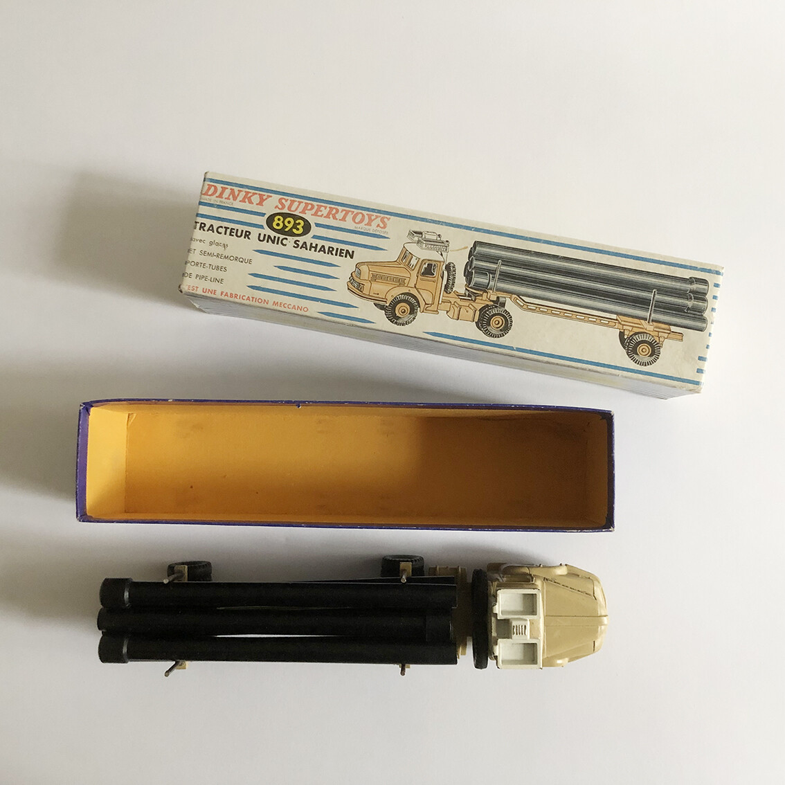 DINKY SUPERTOYS 893 authentique- Tracteur Unic Saharien, parfait état