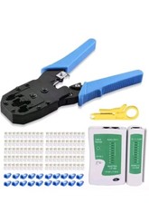 Gaobige Rj45 Crimp Tool Kit, Cat5 Cat5E Crimping Tool with 100Pcs Rj45 Cat5 Conn