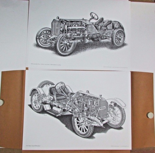 YOSHIHIRO INOMOTO AUTOMOBILE TECHNICAL 22 ILLUSTRATIONS VINTAGE CARS 1979 Rare! - Picture 4 of 12