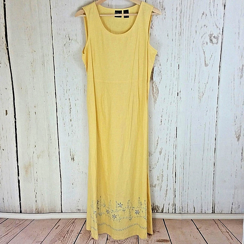 Vestido ERiKA con Top Talla Mediana Amarillo Floral Dos Piezas Maxi Manga Corta Carrera Foto 2 de 4