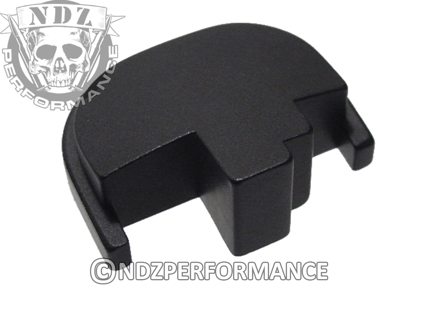 NDZ Performance Rear Slide Cover Plate For Smith & Wesson Shield - Hardcoat Black, 9mm/.40 S&W 7 thumbnail image
