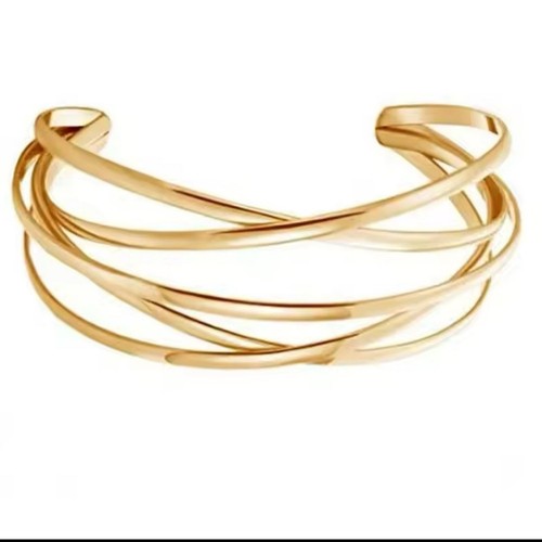 Anthropologie Modern Tangled Wire Cuff Bracelet in gold