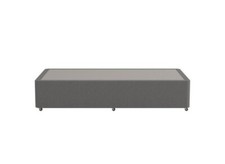 GREY 3ft Standard Single Divan Bed Base .No storage No headboard