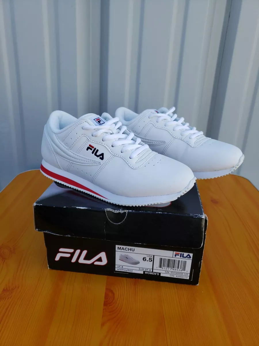 Fila Machu Women Size 6 1 2White Red Blue Casual Low Shoes Sneakers 5SC60508 125